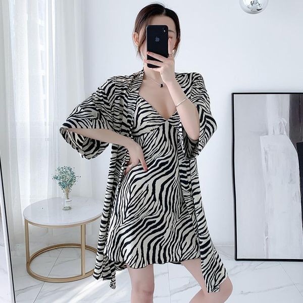 

women satin two-piece nightgown pijamas women nightdress pajamas dress sleepwere set lounge set lingerie and robe, Black;red