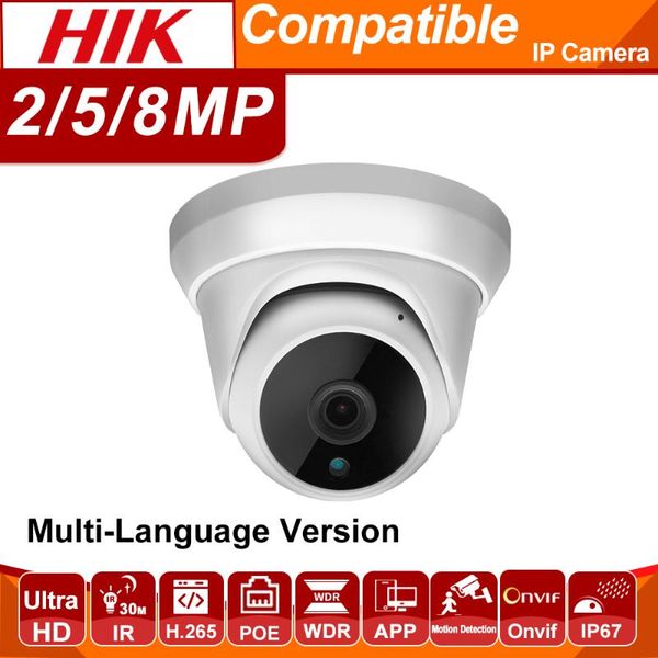 

hikvision совместимость 5mp dome poe ip-камера 8mp главная cctv камеры 1080p ик 30м onvif h.265 p2p plugplay безопасности ipc