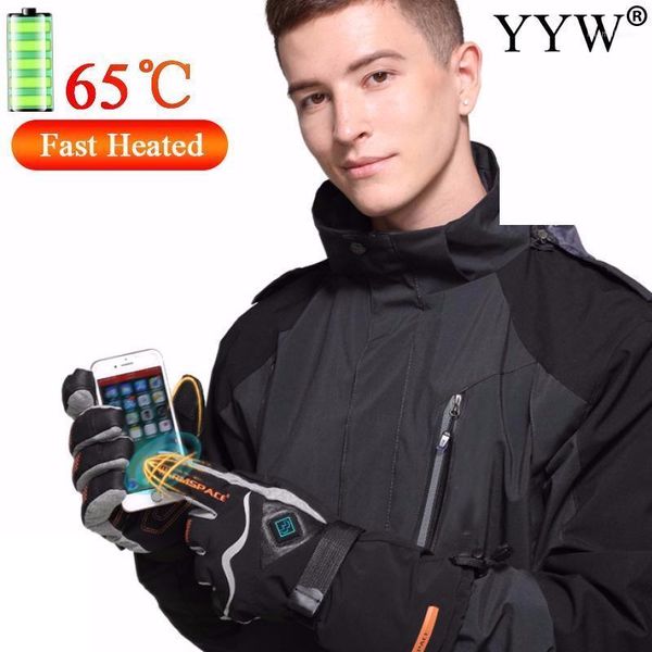 

thicken 65 centigrade fast heated anti-slip recharge waterproof warm li battery winter glove women men snowmobile ski motorcycle1