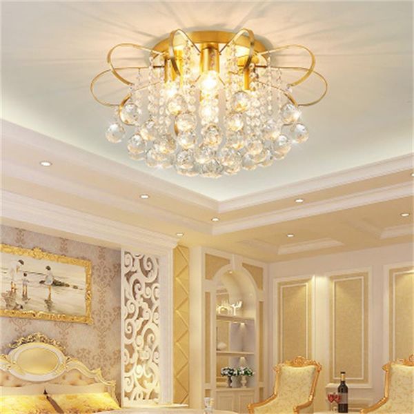 Lâmpadas de Cristal Europeias Lâmpadas de Teto Quarto Sala de Jantar Chandelier Estudo da Sala de Iluminação Estudo Americano Personalidade Quente Pingente Lâmpadas