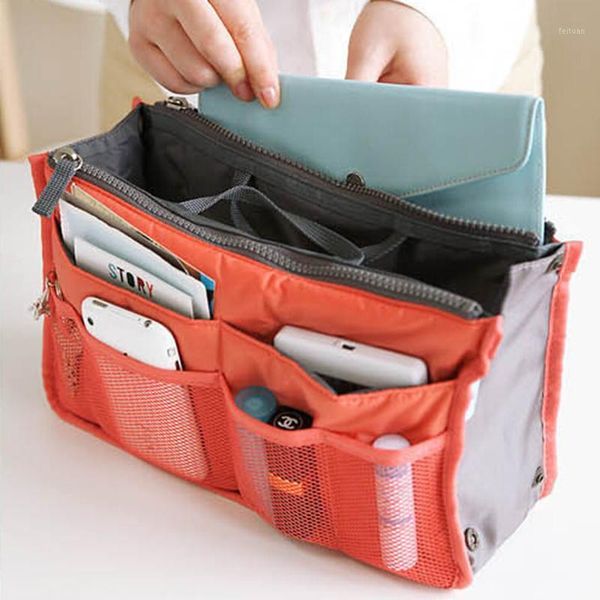 

multi colors bag in bag large capacity makeup handbag organizer insert handbag multi functional women cosmetic travel bags1