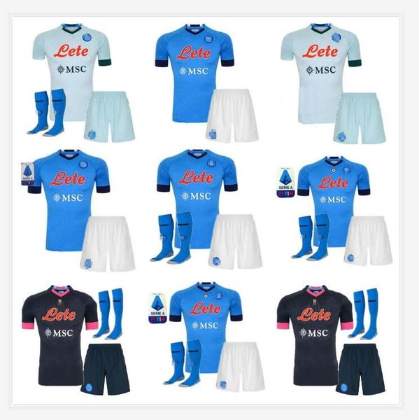 

adults and kids 2020 2021 napoli soccer jersey home 2020 naples zielinski maradona insigne mertens callejon player rpg football shirts, Black;yellow