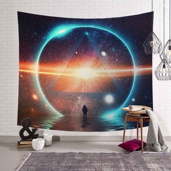 

animal tapestry cat wall hanging moon bohemian yoga mat polyester starry sky blanket fox pattern home decoration accessories