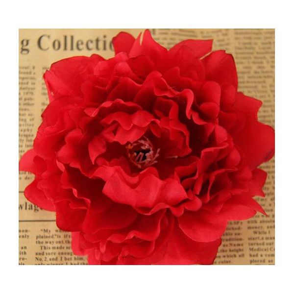 

5.9" large silk peony flower heads multi color for wedding party decoration artificial simulation silk peony camelli wmtzii homes2007