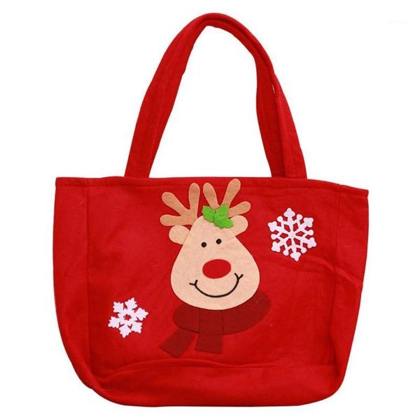 

gift wrap christmas tote rectangle kids xmas gifts handbag 3 style cute decorations, storage reusable candies cloth 28g bags1