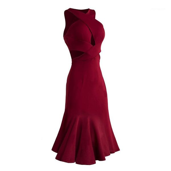 

latin dance red dress costume performance fish bone skirts clothing lady tango or ballroom dance practice dress dwy9091, Black;red