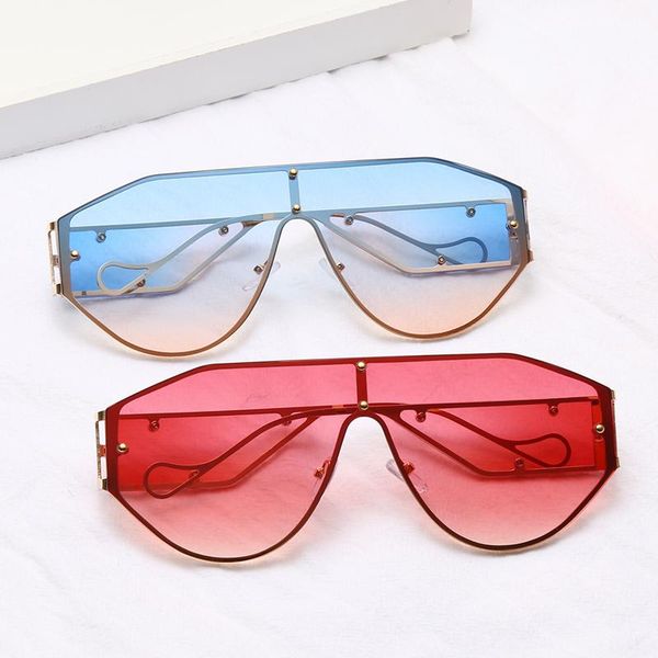 

oversized sunglasses women men vintage retro irregular sun glasses female eyewear pilot luxury designer sunglass for women, White;black