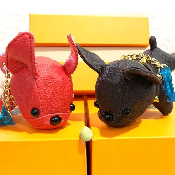 

new real leather popular customization handbags bulldog pendant bags cato gram key holder decoration luggages bag parts, Black