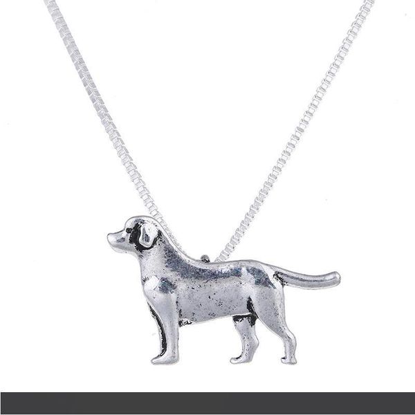 

заявление bijoux лабрадор ожерелья собака silver pet подвеска лабрадор собака ювелирные изделия женщины ожерелье шарма choker halloween пода