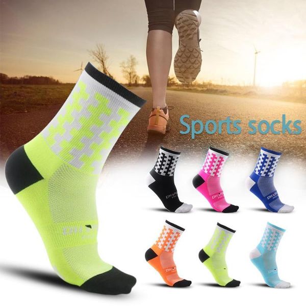

yoga socks silicone non-slip funny sports socks letter printed cycling stylish running compression for women men, Black