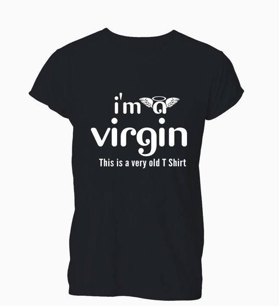 

mens t shirts fashion 2019 rude tee round neck i'm a virgin this is a very old t shirt men sport hooded sweatshirt hoodie