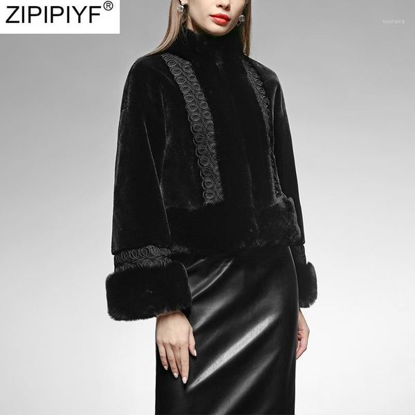 

two-piece faux fur women skirt sets winter female patchwork fur elegant coat & pu length skirt suits1, White