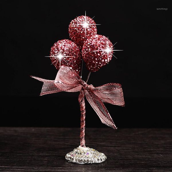 

auto ornaments rhinestone diamond lovely balloon car decoration mini console dashboard decoration car interior supplies1