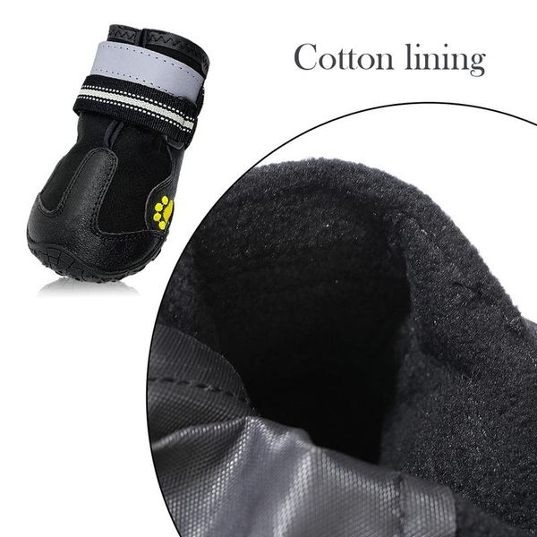 

4pcs/set pet dog shoes reflective waterproof dog boots warm snow rain pets booties anti-slip socks footwear for medium l jlltpy