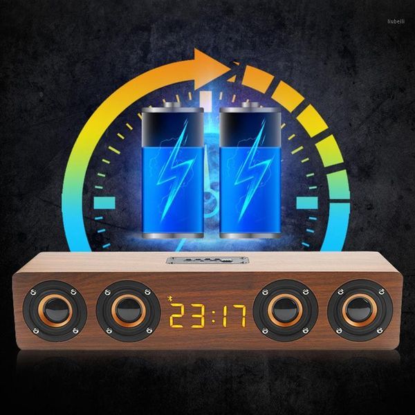 

high-power wooden portable bass column home theater stereo surround bluetooth speaker multi-function subwoofer soundbar supports1
