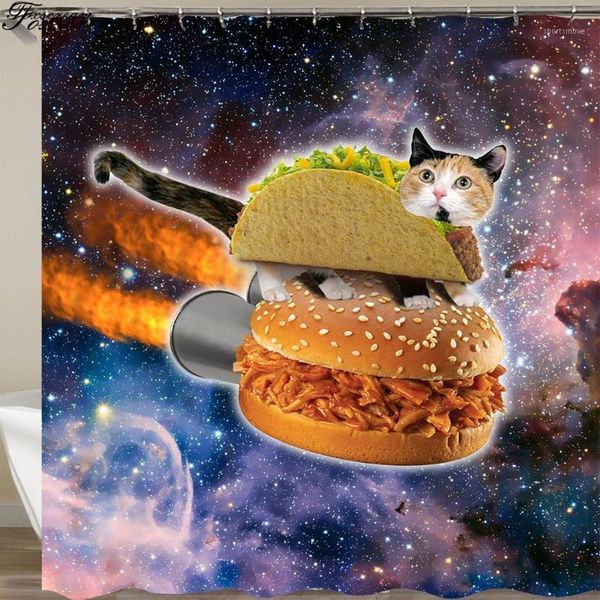 

shower curtains cartoon cat curtain 3d bathroom waterproof fabric funny or mat1
