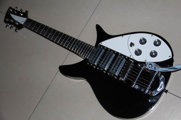 

wholesale guitar factory custom 527 mm electric guitar small scale in black 20111226