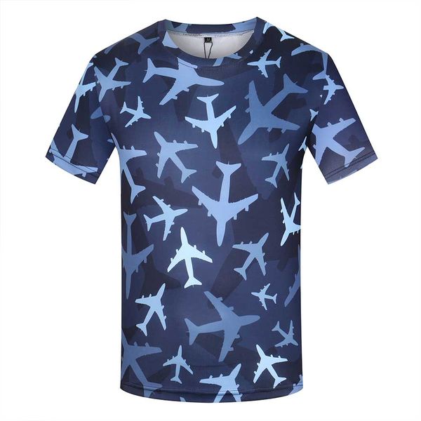 

aircraft camouflage army 3d anime lycra 3d print shirts oversized anime plus size men clothing