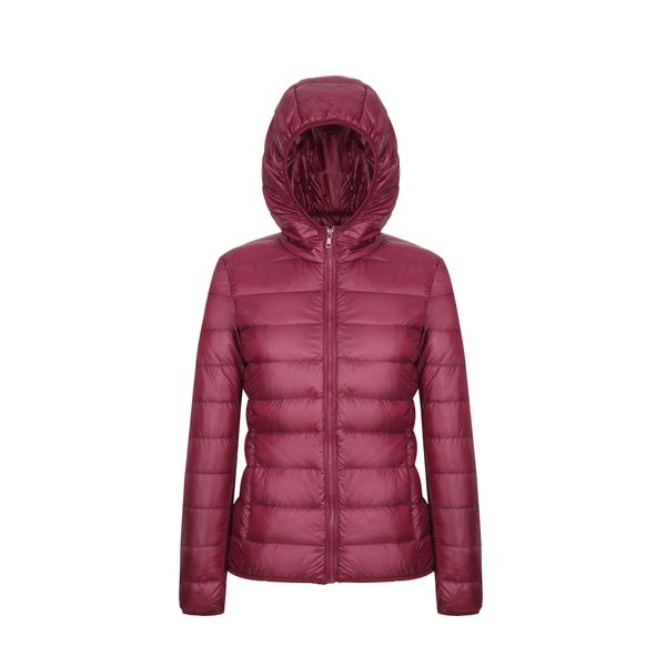 

2021 new 8xl 9xl plus size ultra light down jacket women autumn winter warm coat white duck jackets female hooded parka 89uo, Black