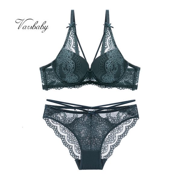 

varsbaby new push up lace bras underwire underwear bow breathable panties for women y19070201, Red;black