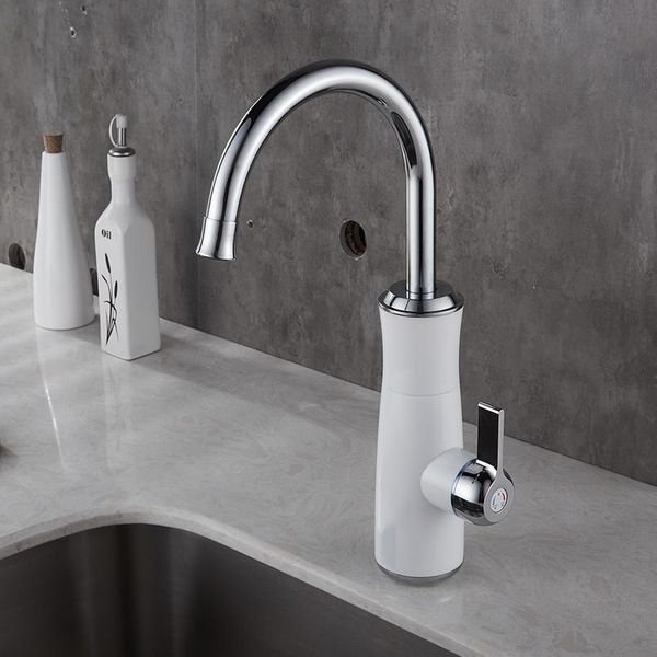 

electric kitchen faucet tankless heating faucet instant heater tap rotatable kitchen faucet cold water temp qylula