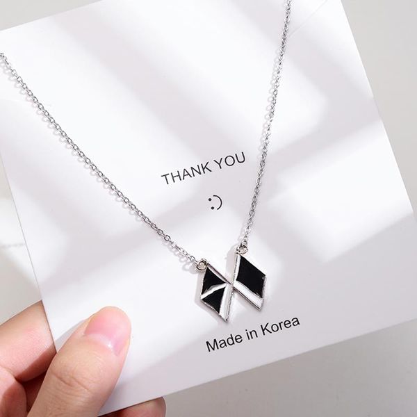

chains exo necklace women men fans chain personalized kpop birthday gift female box 6 obsession, Silver