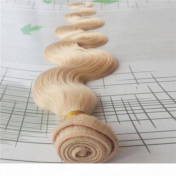 

platinum blonde color hair weft brazilian body wave 10-30 inch remy human hair weave 10-30 inchs unprocessed double weft hair weaving, Black