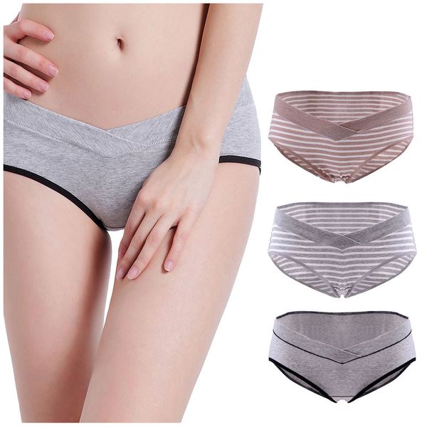 

ztov 3pcs/lot maternity panties for pregnant women pregnancy underwear underpants clothes low-waist briefs intimates panties xxl 1015, White