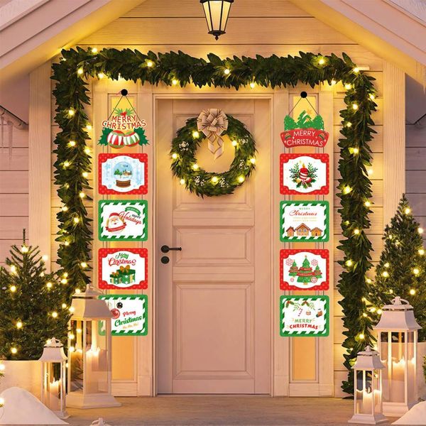 

red black door banner merry decor for home christmas party ornaments xmas gifts navidad 2020 new year 2021
