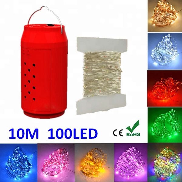 

portable led string light salt water powered copper wire fairy lights 4 colors colorful lamps waterproof outdoor garland for party holiday c