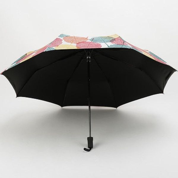 

творческое черное покрытие 3 fold ув женщины мужчины non matic бизнес ветрозащитный зонтики мужской моды зонтик по уходу за детьми подарки p