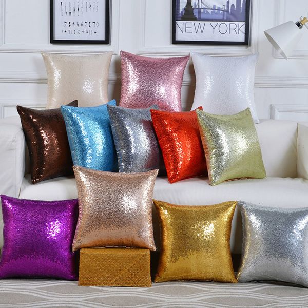

mermaid case cushions with sequins cushion cover sofa home decor decorative pillows glitter throw pillow 40*40 cm 40561