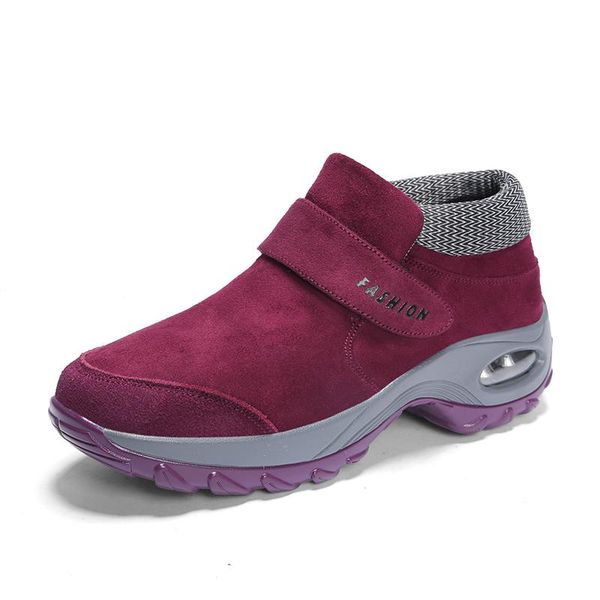 

boots large size 42 super warm women russian style snow suede leather winter with fur ankle for, Black