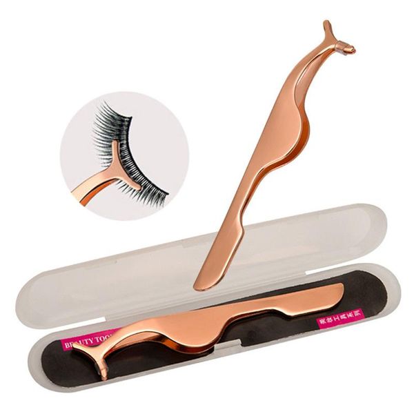 

false eyelashes 5pc eyelash tweezers fake eye lash applicator extension curler nipper auxiliary clip clamp makeup forceps tools
