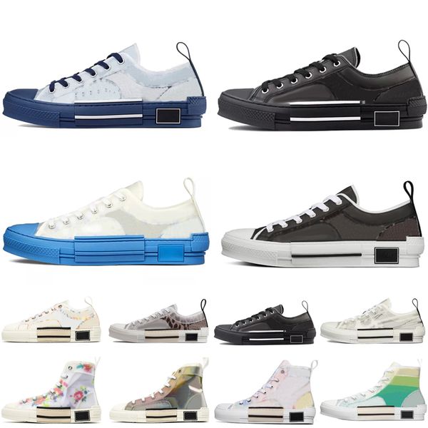 

2021 b23 b22 b24 designer sneakers obliques technical leather high low flowers platform outdoor casual shoes vintage size 35-44 x6vi#, Black