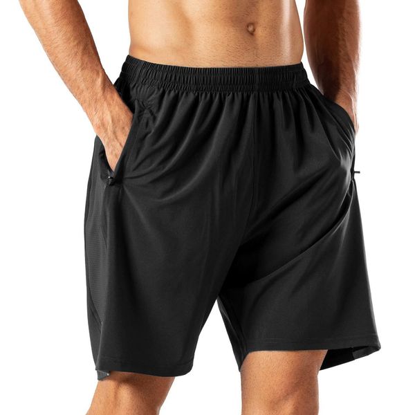 

slim fitness capris loose casual breathable men's summer refreshing sports shorts, White;black