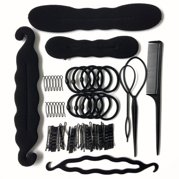

hair accessories multi-style braiding tool donut maker styling tools twist hairclip disk pull hairpins for women