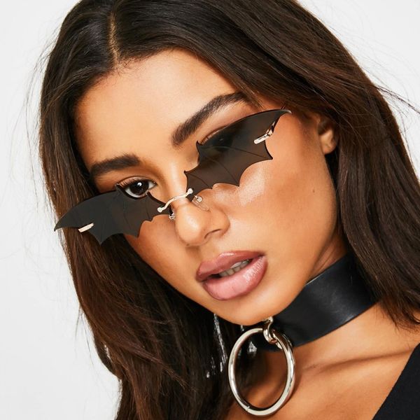 

metal #30 novelty bat shape sunglasses retro style women sun glasses shades uv400 sunglass