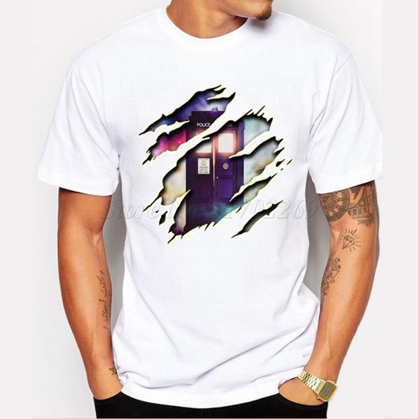 

2018 fashion design doctor who man galaxy police box creative printed casual hipster sweatshirt hoodie t shirt