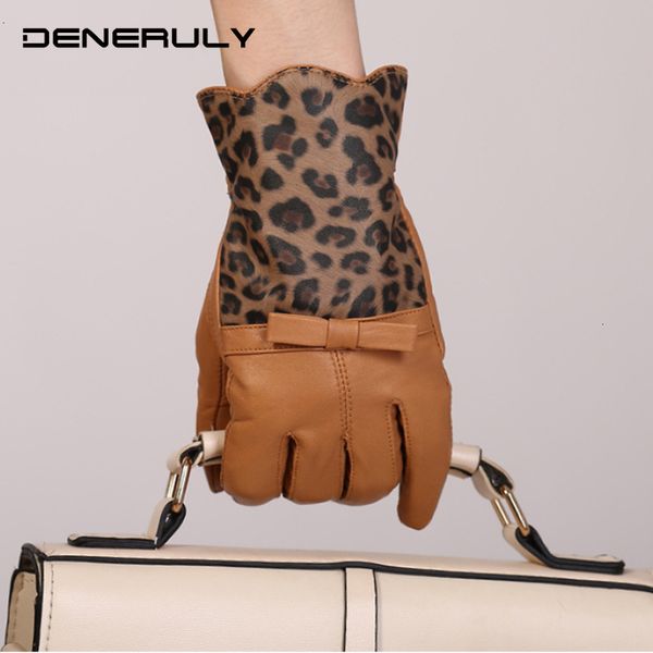 

woman genuine leather sheepskin thickening black winter luvas motociclismo guantes luvare gloves kawiczki 201022, Blue;gray