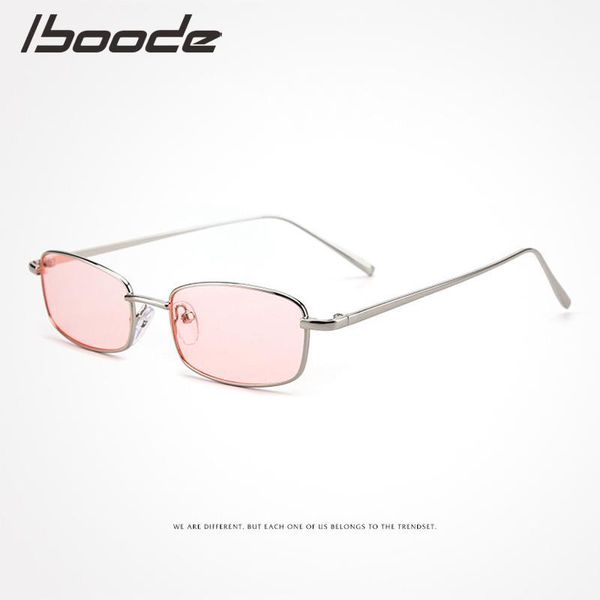 

sunglasses iboode retro square pink women brand designer sun glasses for alloy mirror female black1, White;black