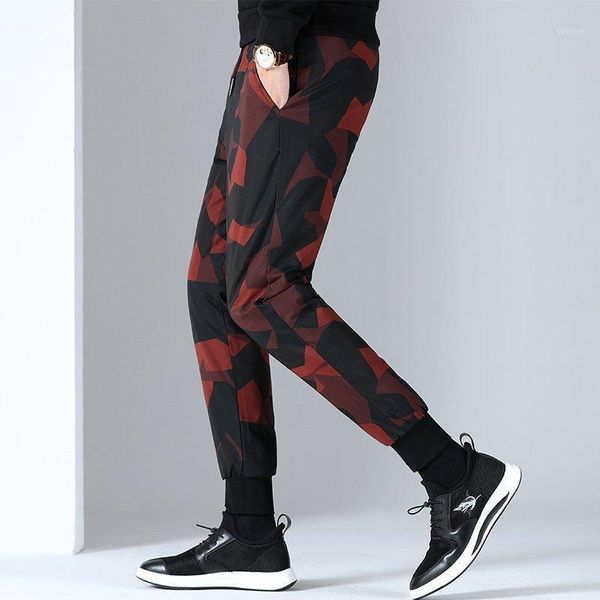 

2020 autumn and winter fashion and popular parquet men's warm autumn winter pants 14161, Black
