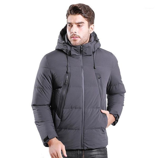 

new mens jacket thick warm winter jackets casual men parka hooded outwear cotton-padded coats male overcoat au-1571, Black