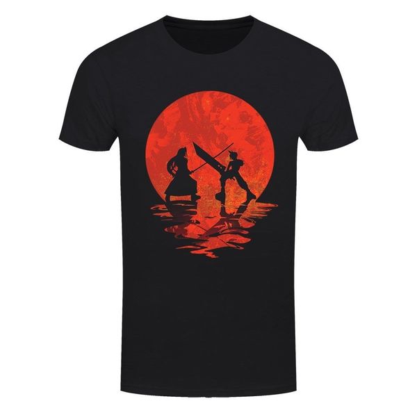 

cloud vs sephiroth men's black o neck fashion casual print s tee sport hooded sweatshirt hoodie men t shirt