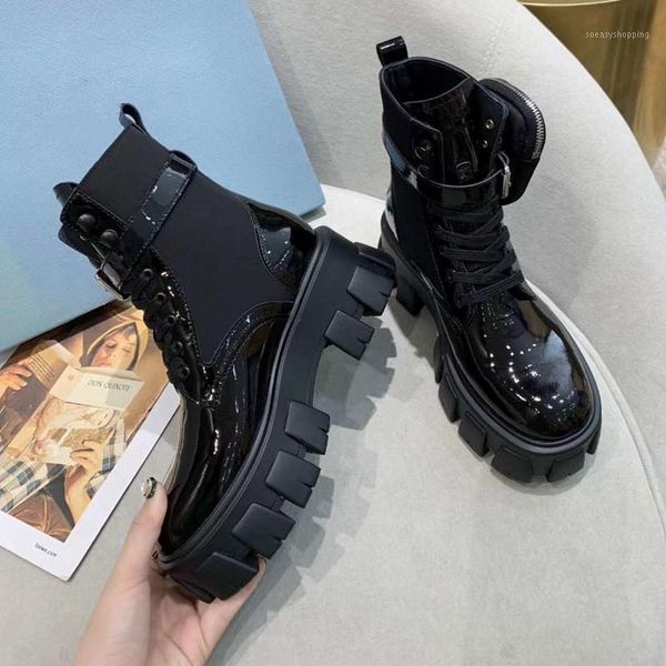 

genuine leather platform matin boots italy brand women shoes black ankle booties fashion british style motorcycle knight boots1