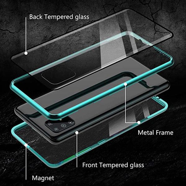 

magnetic metal case for samsung galaxy s20 plus ultra m31 a11 a31 a91 a51 a71 a50 a70 s8 s9 s10 note h jllesc