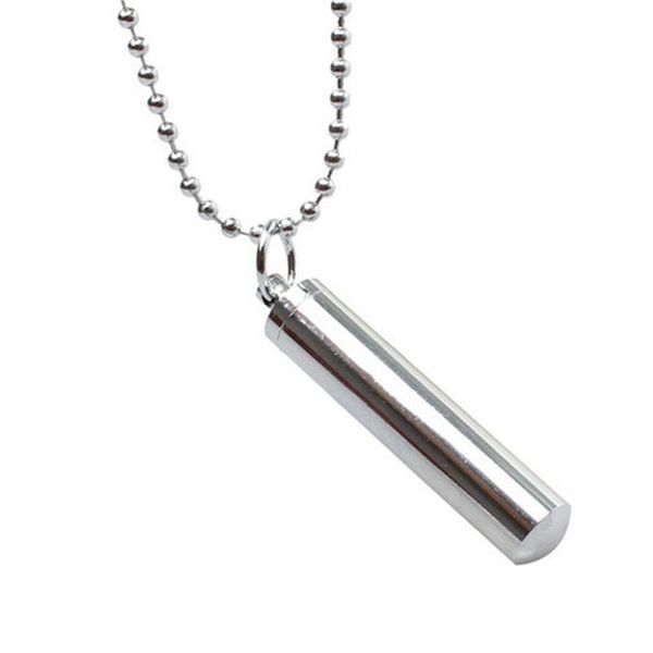

chains simple token bottle wishing openable necklace, Silver