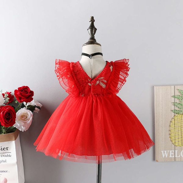 

summer 1-3 flying sve drs girl's children's mh princs skirt 1910 8wjq, Red;yellow