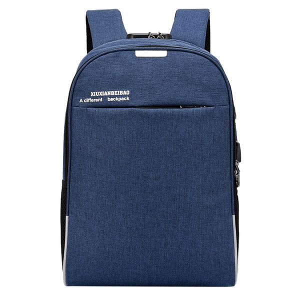 

35l unisex usb зарядки анти-кража оксфорд женщины мужчины путешествия рюкзак пароль блокировка ноутбук ноутбук школьная сумка bolsos