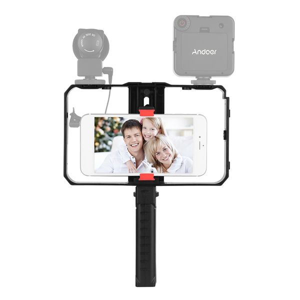 

портативный стабилизатор возьмитесь клетка видео rig handheld с держатель телефона 3 холодное чистка монтирует ручкой для smartphone